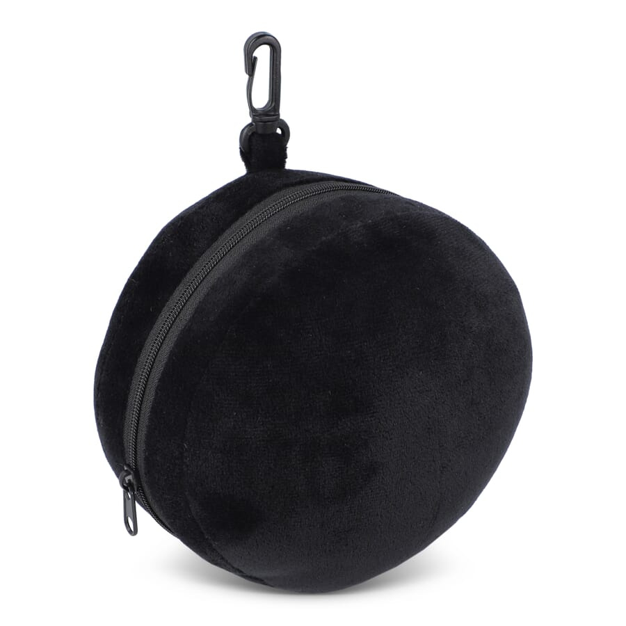 Travel eyemask pillow with zippered case, Black, product image (1)