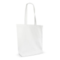 Bag organic cotton color long 270g/m² 42x12x43 cm, White