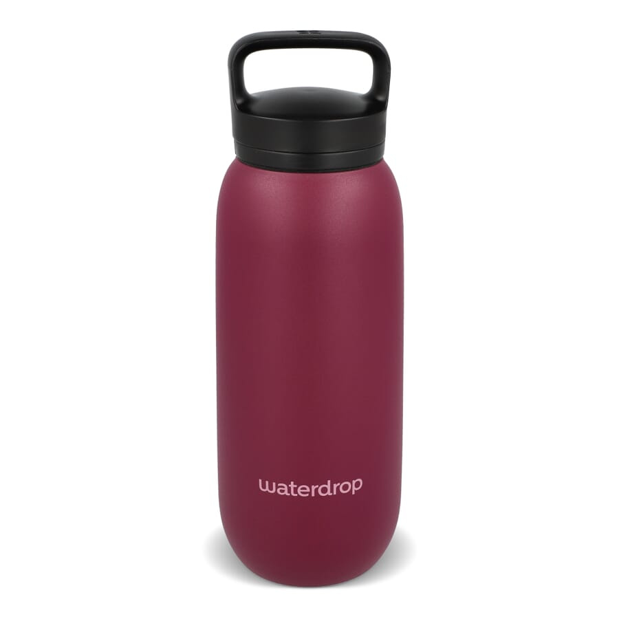 Waterdrop All-Purpose Thermo. Bottle with Drinking Spout Cap 600 ml, Bordeaux, product image (1)