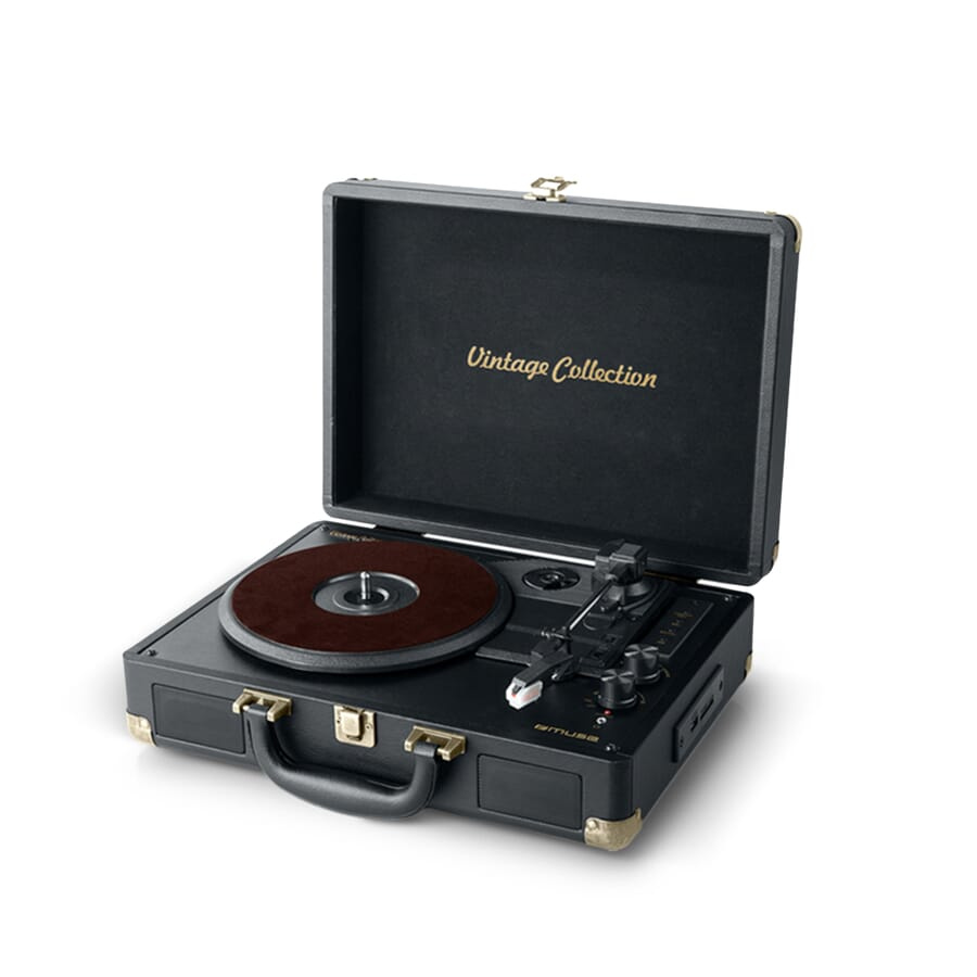 Muse MT-103 Turntable with Built-in Bluetooth Speakers, Black, product image (1)