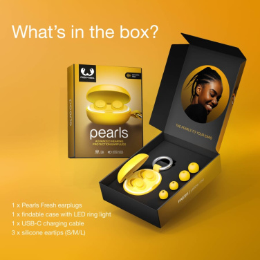 Fresh 'n Rebel Pearls Fresh Festival Earplugs – Certified Hearing Protection, Yellow, product image (2)