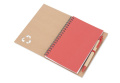 Notebook with pen SERENO, red