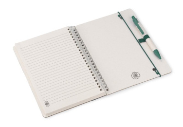 Notebook with ruler and pen REGALI, product image, green (4)