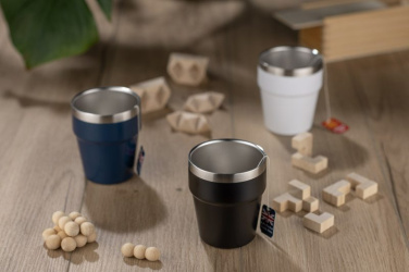 Recycled stainless steel mug MAKEL 300 ml, product image, black (4)