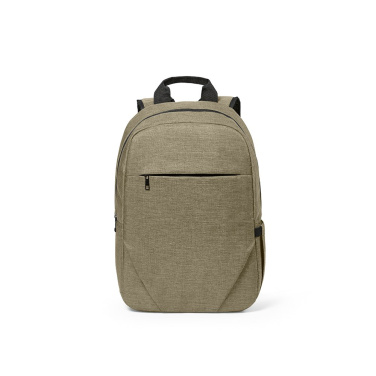 Vilnius Backpack 18L rPET. Front pocket. Fits 17" Laptop, Camel, product image (2)