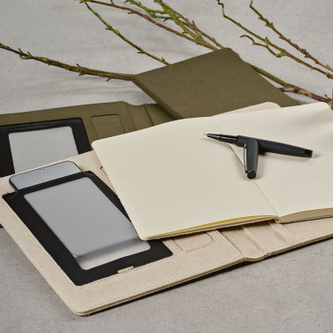 Eliot A5 Folder rCotton. 64 FSC® sheet notepad and rPU closure, Natural, product image (4)