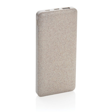 10,000 mAh wheat-fibre power bank – khaki, detail view (3)