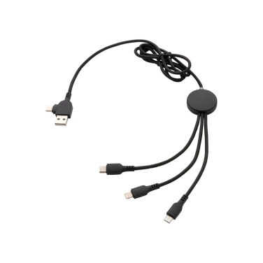 Light up logo 6-in-1 cable, black, detail view