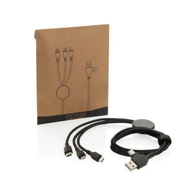 Light up logo 6-in-1 cable, black, product image (3)