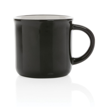 Vintage ceramic mug 280ml, black, detail view (2)