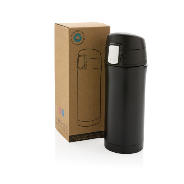 RCS Recycled stainless steel easy lock vacuum mug, black, product image (2)