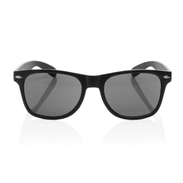GRS recycled PC plastic sunglasses, black, detail view (2)