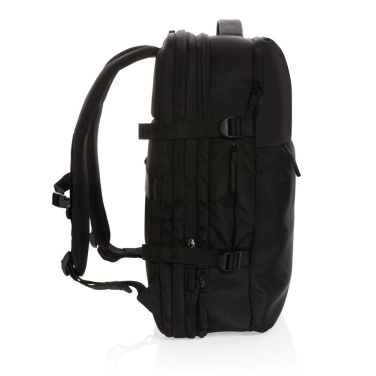 Swiss Peak AWARE™ RPET 15.6' expandable weekend backpack, black, detail view (3)