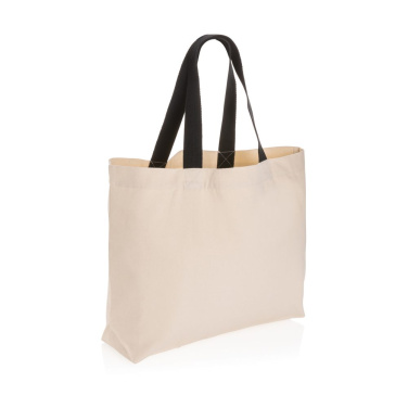 Impact Aware™ 240 gsm rcanvas large tote undyed, off white, detail view (1)