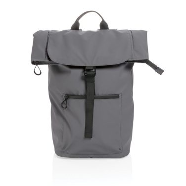Impact AWARE™ RPET water resistant 15.6" laptop backpack, anthracite, detail view (2)