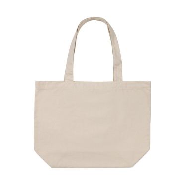 Impact Aware™ 240 gsm rcanvas shopper w/pocket undyed, off white, detail view (3)