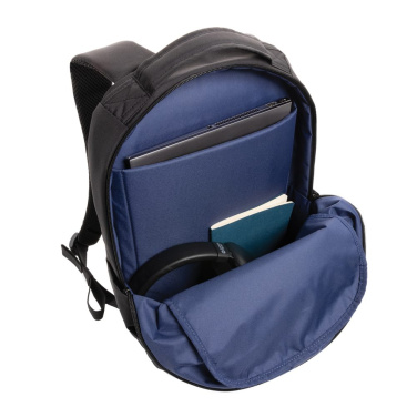 Swiss Peak Brooke AWARE™ RPET daily 15.6" laptop backpack, black, detail view (3)