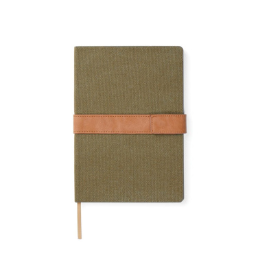 VINGA Bosler RCS recycled paper notebook, green, detail view (1)