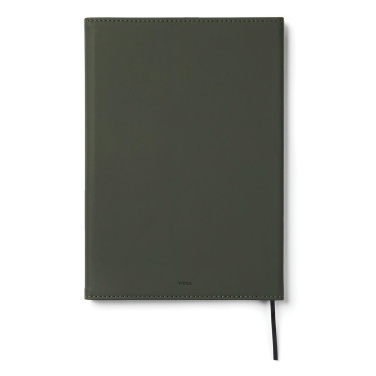 VINGA Baltimore GRS certified paper & PU notebook, green, detail view (2)