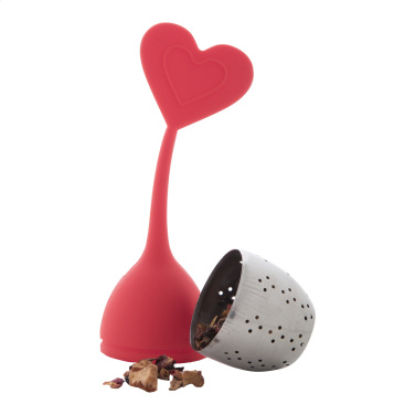 Jasmin – tea infuser, heart, red, additional product view 2