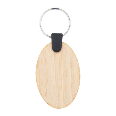 Bambry – bamboo keyring, oval, natural, additional product view 2