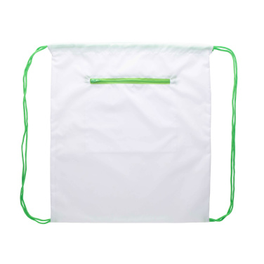 CreaDraw Zip – custom drawstring bag, green, additional product view 2