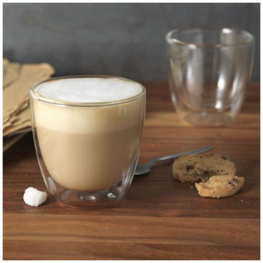 Boda 2-piece glass coffee cup set, transparent, product image (1)