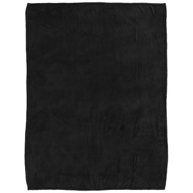 Bay extra soft coral fleece plaid blanket, Solid black, product image (1)
