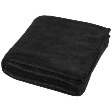 Bay extra soft coral fleece plaid blanket, Solid black, product image (2)