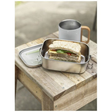 Titan recycled stainless steel lunch box, Silver, product image (2)