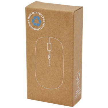 Menlo RCS recycled plastic wireless mouse , White, product image (3)