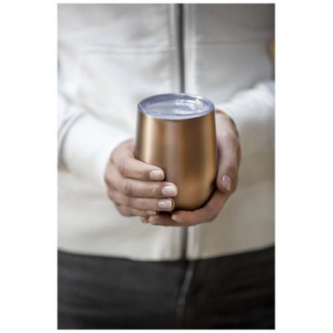 Corzo 350 ml RCS certified recycled stainless steel copper vacuum insulated cup, Solid black, product image (2)