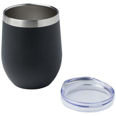 Corzo 350 ml RCS certified recycled stainless steel copper vacuum insulated cup, Solid black, product image (3)