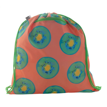 CreaDraw Zip RPET – custom drawstring bag, green, additional product view 4