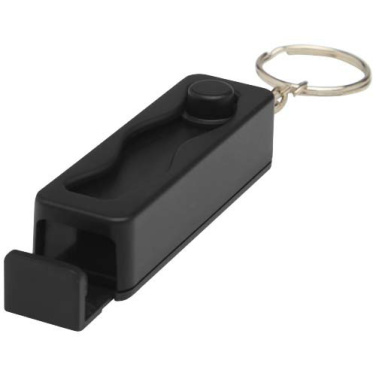 Aggia recycled plastic phone stand with fidget toy, Solid black, product image (3)