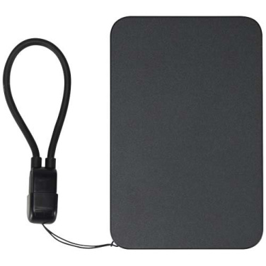 SMART 5000 mAh recycled plastic magnetic power bank with lanyard, Black, product image (1)