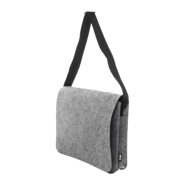 Refelt Courier – RPET felt messenger bag, grey, additional product view 3