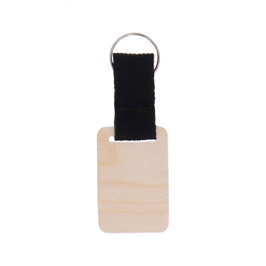 Woody Strap – custom keyring, rectangle, natural, additional product view 3