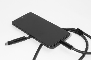 HolCharge – 60W RPET mobile lanyard cable, black, product image (4)