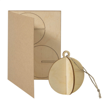 FestiCard Kraft – Christmas card, ball, natural, product image (2)