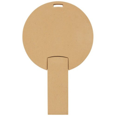 Round degradable USB – Kraft brown, 32GB, product image (2)