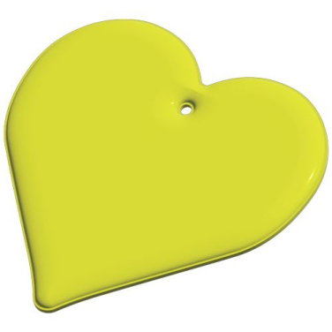 RFX™ H-09 heart reflective PVC hanger – Neon yellow, product image (1)
