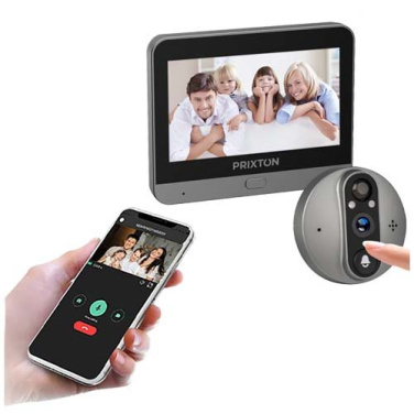 Prixton DV50 smart wifi door guard viewer – Black, product image (2)