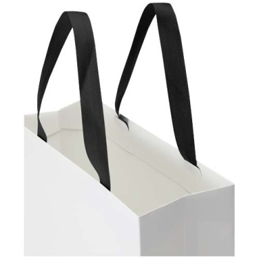 Smartfold 210 g/m² paper bag with ribbon handles and gloss lamination - 31 x 12 x 31 cm – Black, product image (2)