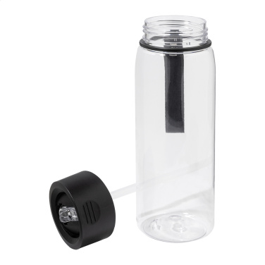 Fitmax – RPET sport bottle with towel, black, additional product view 2