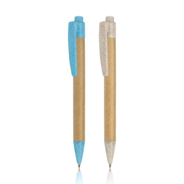 Paper ball pen with wheat fiber details / Sya, Beige, product image (3)