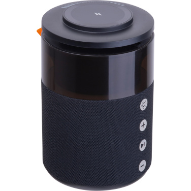Bluetooth speaker with wireless charger Ferraghini RILEY, black, product image (2)