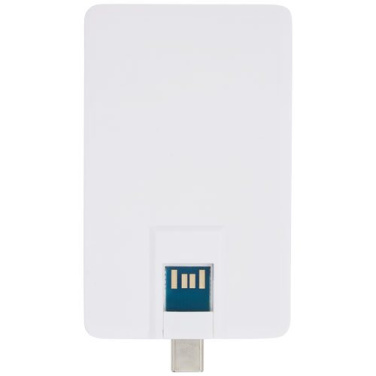 Duo slim 64GB USB drive with Type-C and USB-A 3.0, white, product image (3)