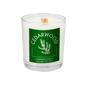 Soy candle 190g Cedarwood, transparent, product image (1)