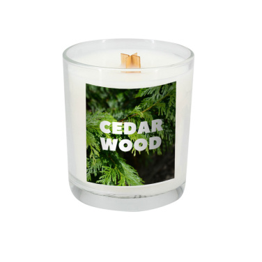 Soy candle 190g Cedarwood, transparent, product image (3)